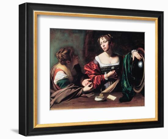 Marthe Et Marie Madeleine  Peinture De Michelangelo Merisi Dit Le Caravage Ou Il Caravaggio (1571--Michelangelo Merisi da Caravaggio-Framed Giclee Print