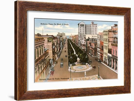 Marti or Prado Promenade, Havana, Cuba-null-Framed Art Print