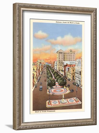 Marti or Prado Promenade, Havana, Cuba-null-Framed Art Print