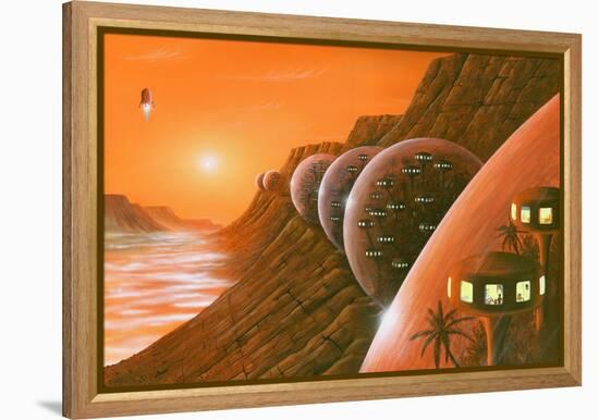 Martian Colony, Artwork-Richard Bizley-Framed Premier Image Canvas