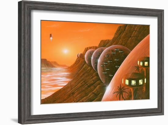 Martian Colony, Artwork-Richard Bizley-Framed Photographic Print