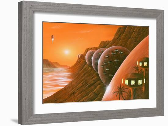 Martian Colony, Artwork-Richard Bizley-Framed Photographic Print
