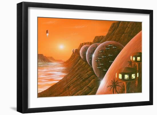 Martian Colony, Artwork-Richard Bizley-Framed Photographic Print