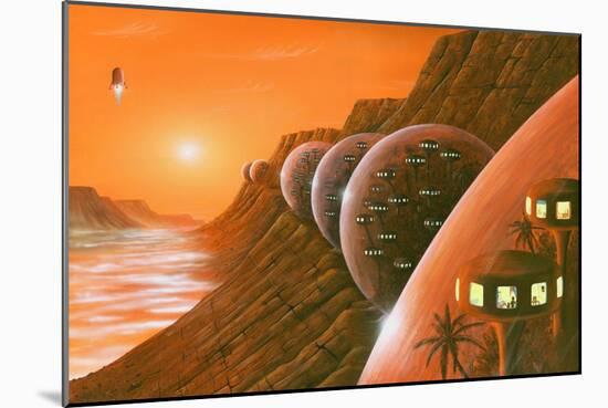Martian Colony, Artwork-Richard Bizley-Mounted Photographic Print