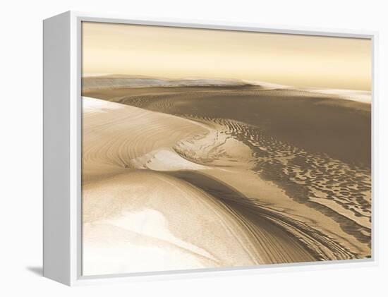 Martian Landscape Image from NASA's Mars Odyssey Orbiter-null-Framed Stretched Canvas