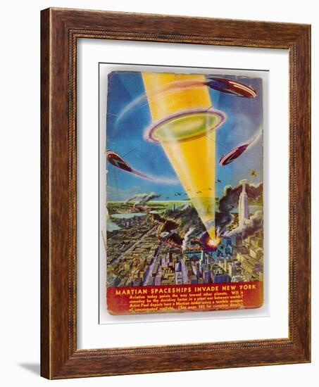 Martian Raiders Using a Terrible Weapon of Concentrated Sunlight Attack the City of New York-Frank R. Paul-Framed Art Print