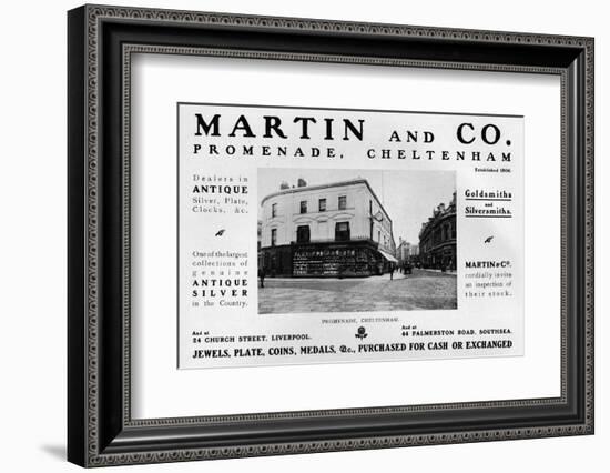 'Martin and Co., Promenade, Cheltenham', 1909-Unknown-Framed Photographic Print