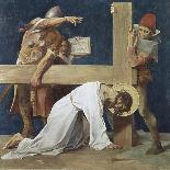Simon of Cyrene Helps Jesus 5th Station of the Cross-Martin Feuerstein-Giclee Print