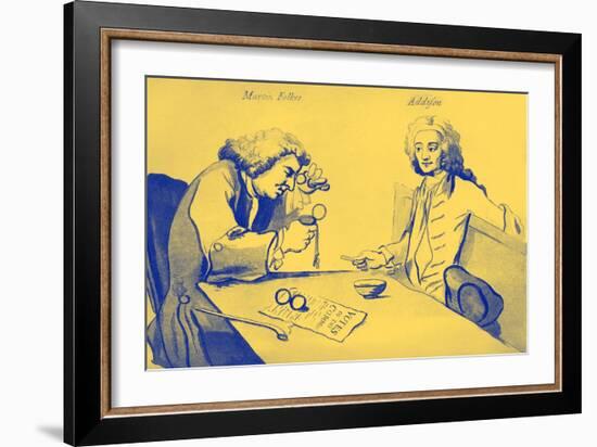 Martin Folkes and Addison in Button's coffee house-William Hogarth-Framed Giclee Print