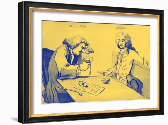 Martin Folkes and Addison in Button's coffee house-William Hogarth-Framed Giclee Print