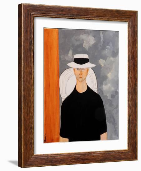 Martin in Style of Modigliani, 2016-Susan Adams-Framed Giclee Print