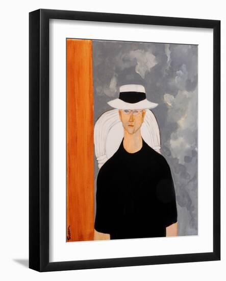 Martin in Style of Modigliani, 2016-Susan Adams-Framed Giclee Print