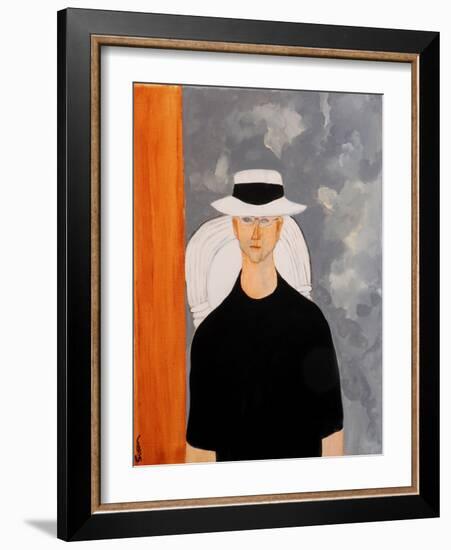 Martin in Style of Modigliani, 2016-Susan Adams-Framed Giclee Print