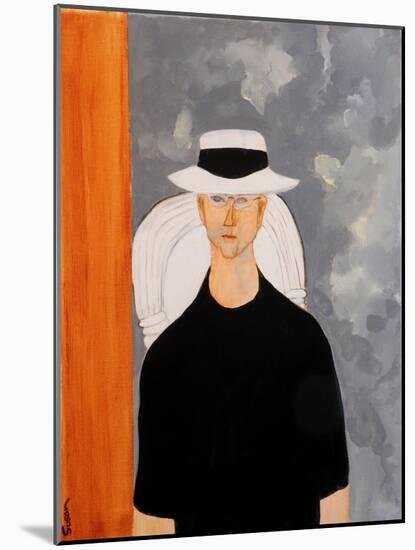 Martin in Style of Modigliani, 2016-Susan Adams-Mounted Giclee Print