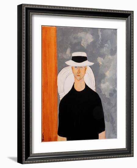 Martin in Style of Modigliani, 2016-Susan Adams-Framed Giclee Print