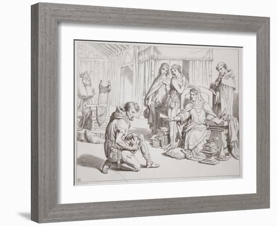 Martin Lightfoot Undertakes to Be the Bearer of the Letter to Earl Leofric-Henry Courtney Selous-Framed Giclee Print