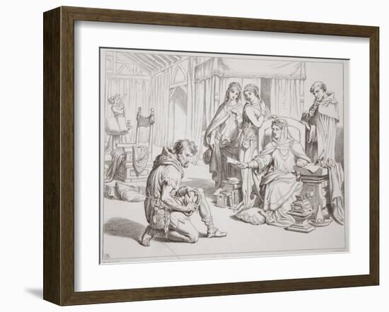 Martin Lightfoot Undertakes to Be the Bearer of the Letter to Earl Leofric-Henry Courtney Selous-Framed Giclee Print