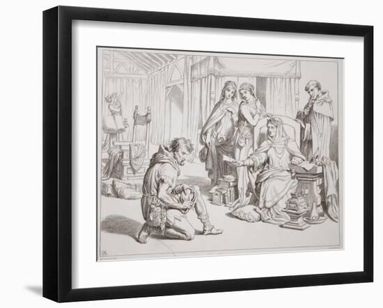 Martin Lightfoot Undertakes to Be the Bearer of the Letter to Earl Leofric-Henry Courtney Selous-Framed Giclee Print