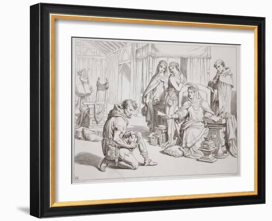 Martin Lightfoot Undertakes to Be the Bearer of the Letter to Earl Leofric-Henry Courtney Selous-Framed Giclee Print