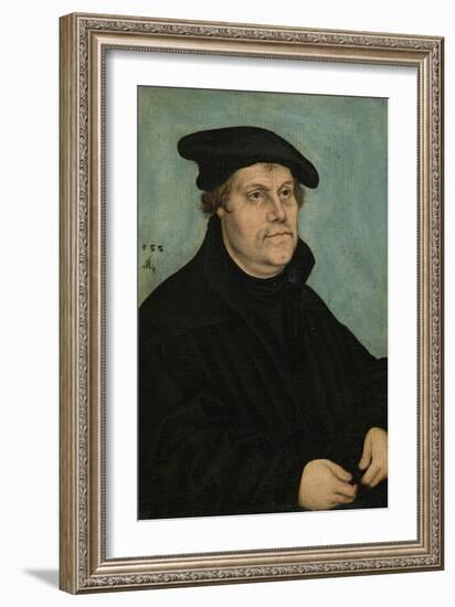 Martin Luther (1483-154) at the Age of 50, 1533-Lucas Cranach the Elder-Framed Giclee Print