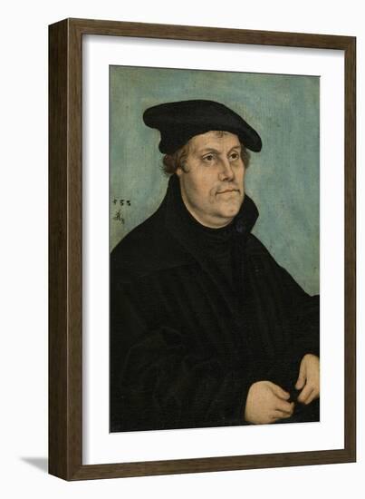 Martin Luther (1483-154) at the Age of 50, 1533-Lucas Cranach the Elder-Framed Giclee Print