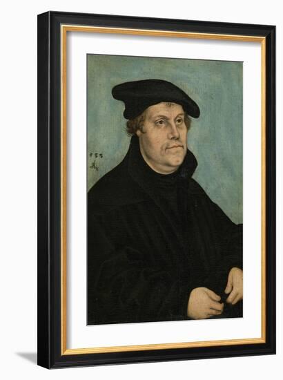 Martin Luther (1483-154) at the Age of 50, 1533-Lucas Cranach the Elder-Framed Giclee Print