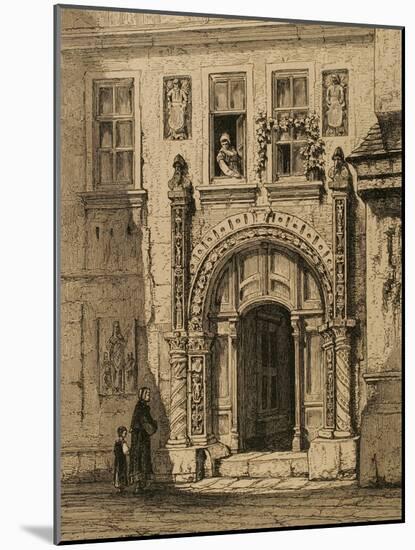 Martin Luther, (1483-1546). German Reformer. Luther House in Eisenach.,1880-null-Mounted Giclee Print