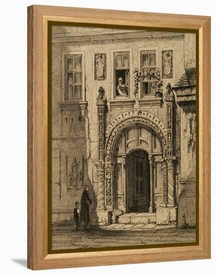 Martin Luther, (1483-1546). German Reformer. Luther House in Eisenach.,1880-null-Framed Premier Image Canvas