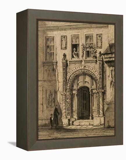 Martin Luther, (1483-1546). German Reformer. Luther House in Eisenach.,1880-null-Framed Premier Image Canvas