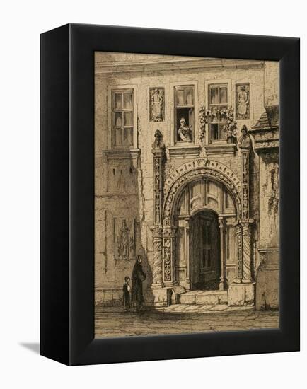 Martin Luther, (1483-1546). German Reformer. Luther House in Eisenach.,1880-null-Framed Premier Image Canvas