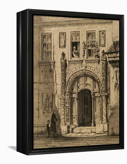 Martin Luther, (1483-1546). German Reformer. Luther House in Eisenach.,1880-null-Framed Premier Image Canvas