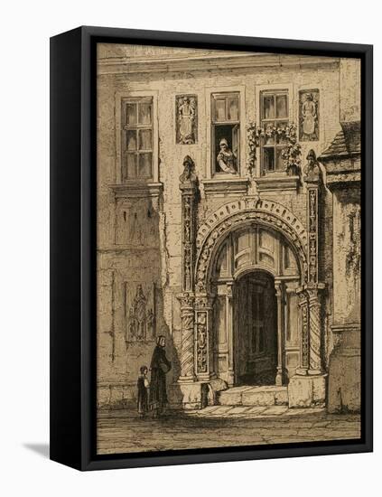 Martin Luther, (1483-1546). German Reformer. Luther House in Eisenach.,1880-null-Framed Premier Image Canvas