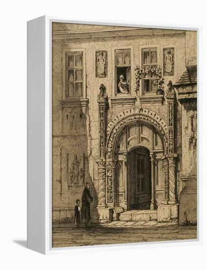 Martin Luther, (1483-1546). German Reformer. Luther House in Eisenach.,1880-null-Framed Premier Image Canvas