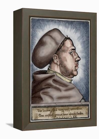 Martin Luther, (1483-1546), German Reformer, Portrait-null-Framed Premier Image Canvas