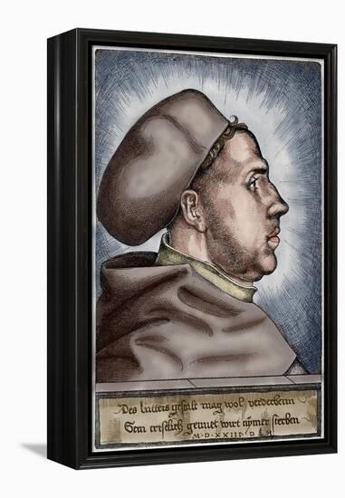 Martin Luther, (1483-1546), German Reformer, Portrait-null-Framed Premier Image Canvas