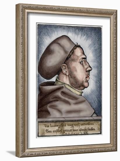 Martin Luther, (1483-1546), German Reformer, Portrait-null-Framed Giclee Print