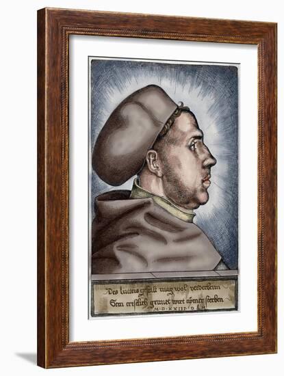 Martin Luther, (1483-1546), German Reformer, Portrait-null-Framed Giclee Print