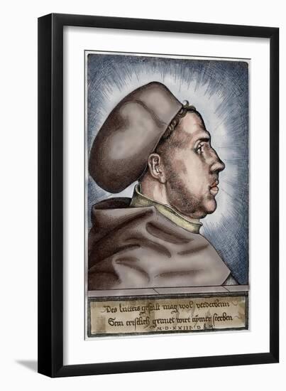 Martin Luther, (1483-1546), German Reformer, Portrait-null-Framed Giclee Print