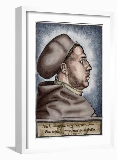 Martin Luther, (1483-1546), German Reformer, Portrait-null-Framed Giclee Print