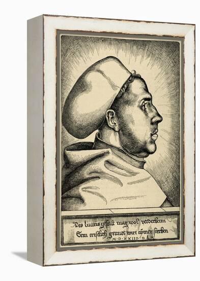 Martin Luther, (1483-1546), German Reformer, Portrait-null-Framed Premier Image Canvas