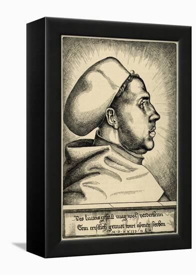 Martin Luther, (1483-1546), German Reformer, Portrait-null-Framed Premier Image Canvas