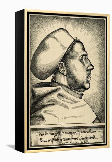 Martin Luther, (1483-1546), German Reformer, Portrait-null-Framed Premier Image Canvas