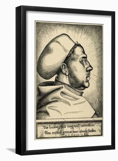 Martin Luther, (1483-1546), German Reformer, Portrait-null-Framed Giclee Print