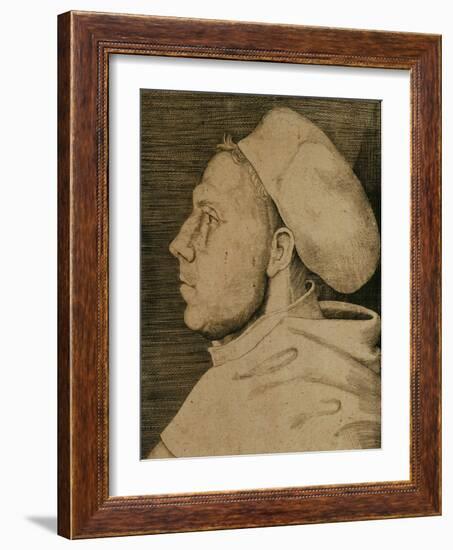 Martin Luther (1483-1546) with Doctor's Cap-Lucas Cranach the Elder-Framed Giclee Print