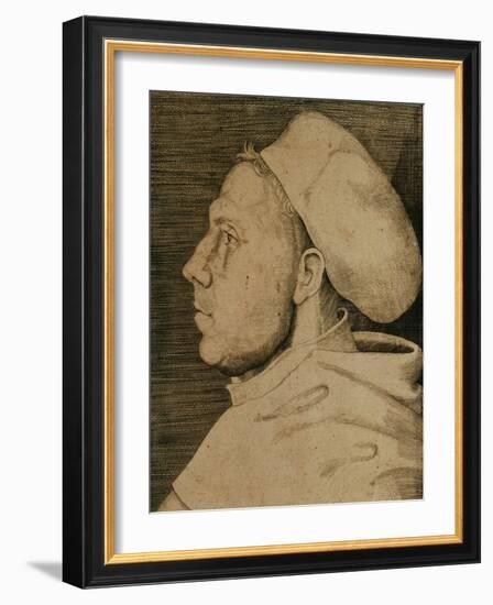 Martin Luther (1483-1546) with Doctor's Cap-Lucas Cranach the Elder-Framed Giclee Print