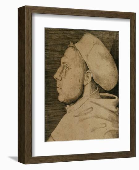 Martin Luther (1483-1546) with Doctor's Cap-Lucas Cranach the Elder-Framed Giclee Print