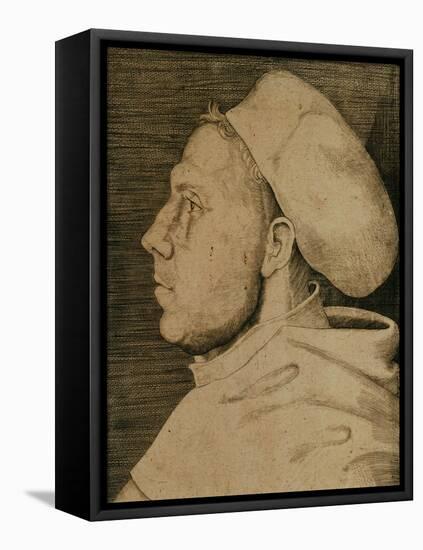 Martin Luther (1483-1546) with Doctor's Cap-Lucas Cranach the Elder-Framed Premier Image Canvas