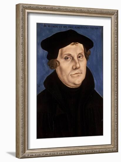 Martin Luther, 1529-Lucas Cranach the Elder-Framed Premium Giclee Print