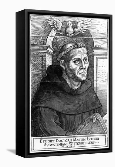 Martin Luther as Augustinian Friar, 1520-24-Lucas the Elder Cranach-Framed Premier Image Canvas