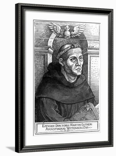 Martin Luther as Augustinian Friar, 1520-24-Lucas the Elder Cranach-Framed Giclee Print